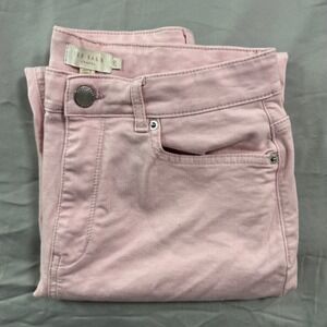 Ted Baker London Pink High Waisted Wide Leg Crop Jeans Women's 29